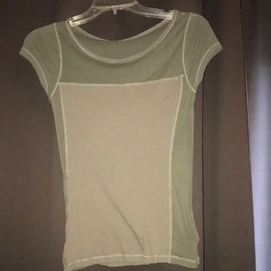 Olive green sheer top